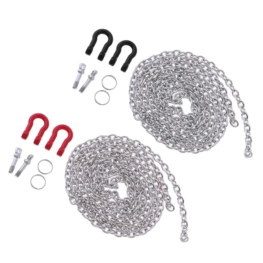 RC Car Trailer Chain Metal Tow Rope RC Car Tool for Axial SCX10 90046 D90 1 10 Remote Controlled Cars