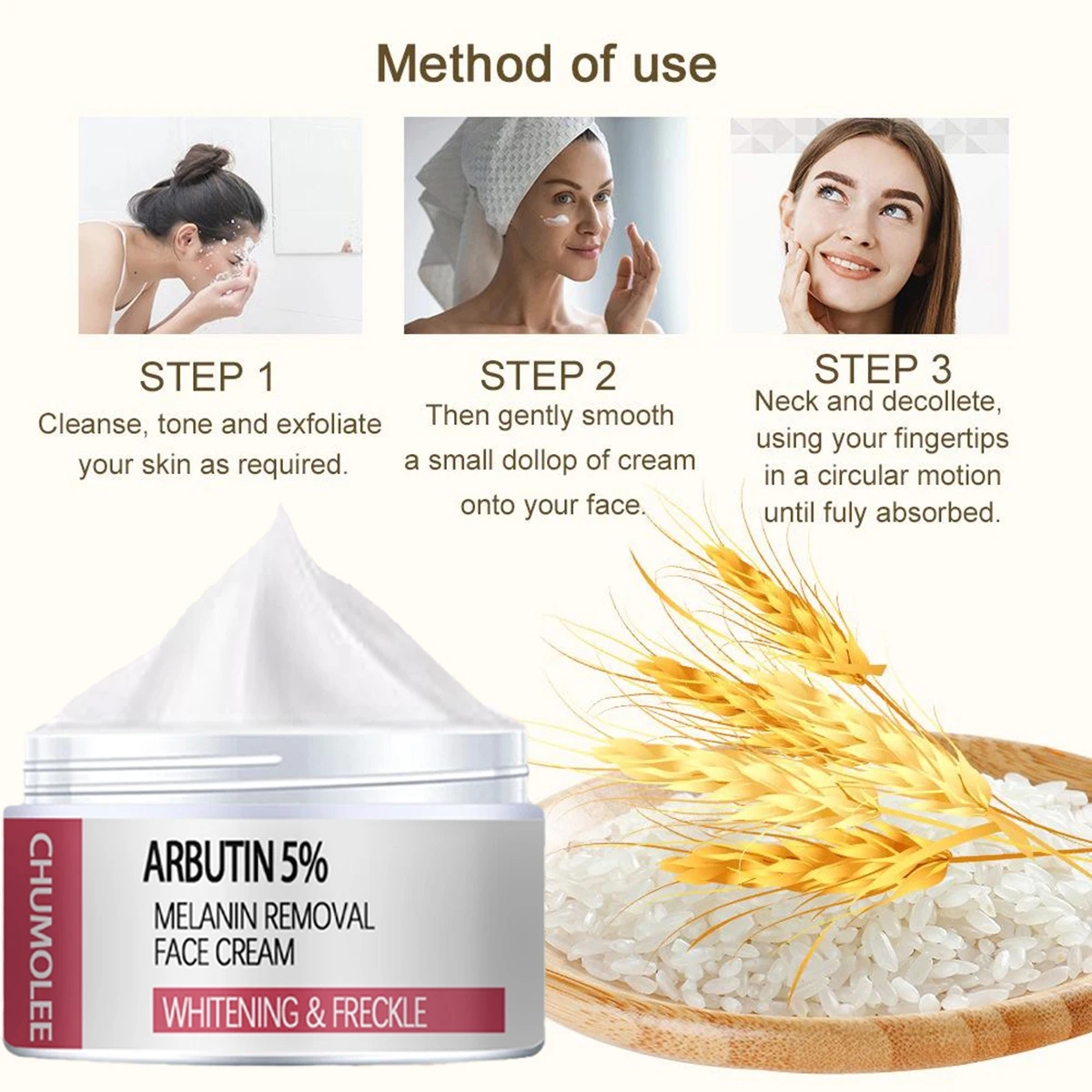 أربوتين 5% ميلانين يزيل كريم الوجه ويقلل البقع ويقليص المسام ويضيء لون البشرة ويحكم في الزيت