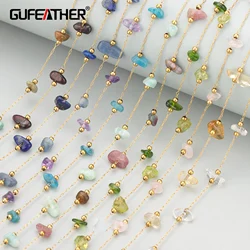 GUFEATHER,1 메터/몫,C421, 체인, 스테인레스 스틸, 천연석, 손으로 만든, 매력, 보석 만들기 결과, diy 팔찌 목걸이
