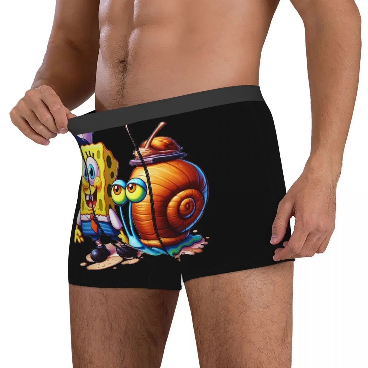 Bob Esponja SquarePants ropa interior patrón tronco alta calidad hombres calzoncillos transpirable Boxer breve regalo