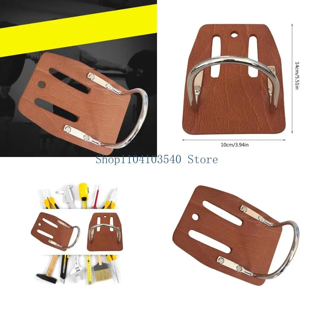 

02DC Waist Mount Hammer Holder Tool Belt Hammer Holder Belt Hook Peg Hooks Tool Shelf Wrench Holder Leather Hammer Holster