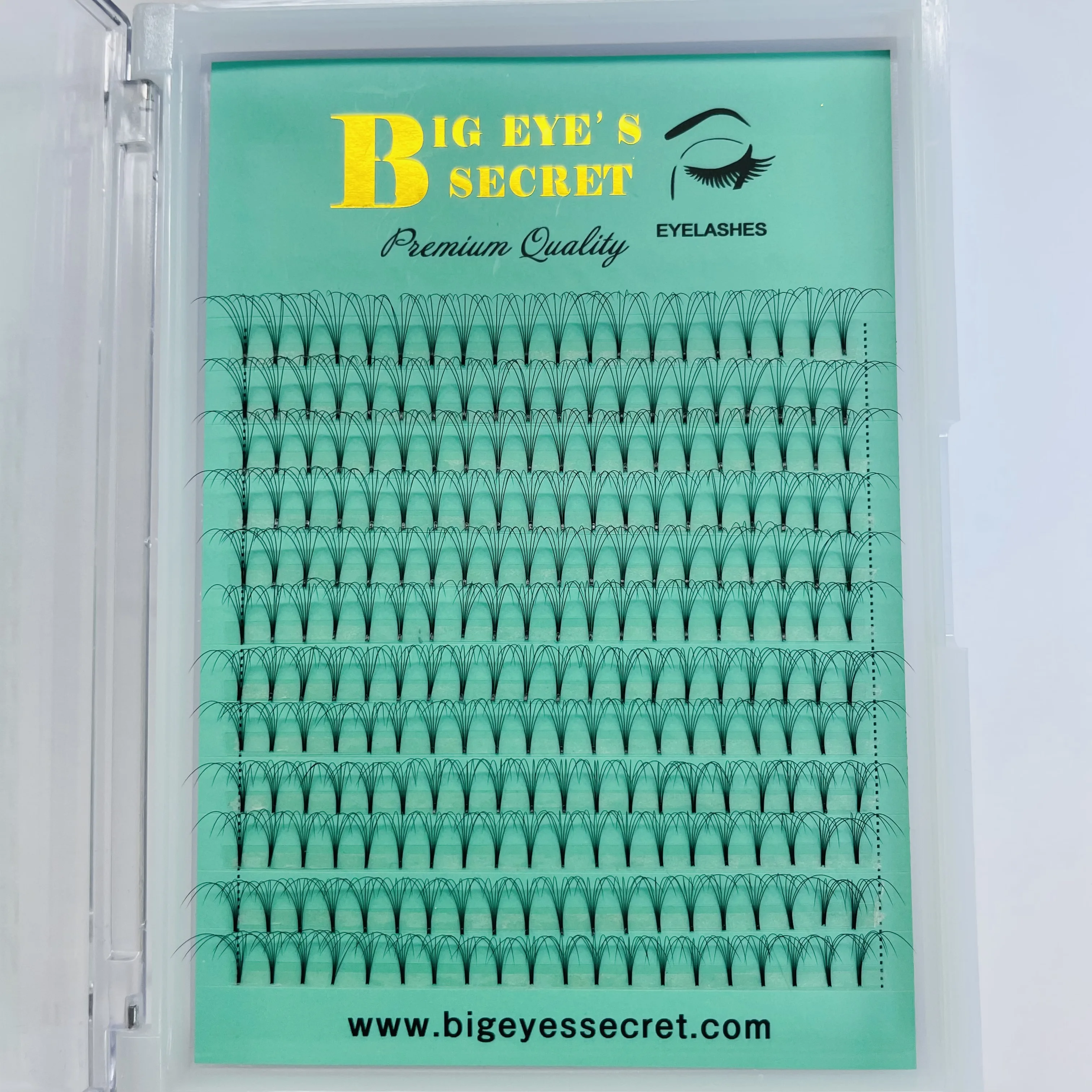 Big Eye's Secret Lashes Extension Short Stem Premade Volume Fans EyeLashes Makeup Eyelash Extension Russian Volume Lashes