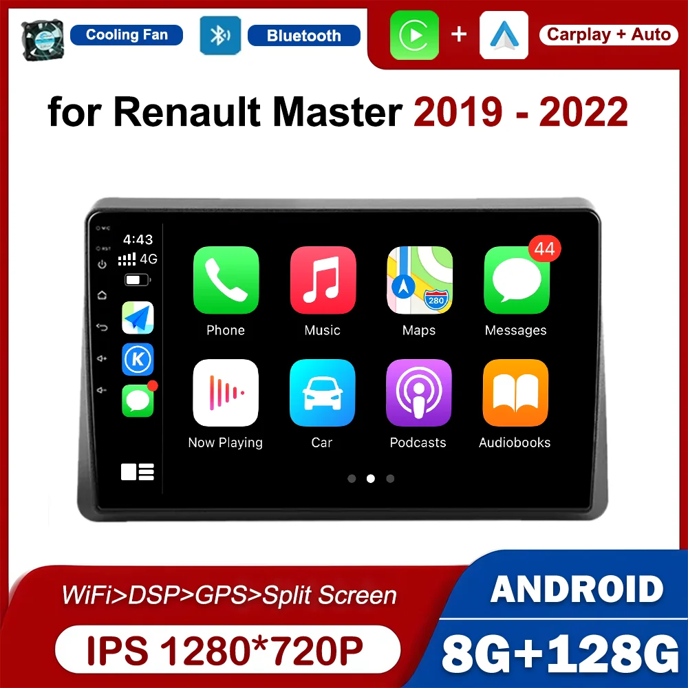 

For Renault Master 2019 - 2022 Android Intelligent System Bluetooth Head Unit 10.1 '' GPS Navigation Car Video Multimedia Player