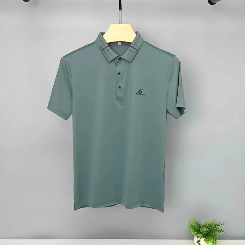 Luxury high-end fashion letter embroidered polo shirt Men\'s short sleeve T-shirt Summer comfortable breathable Paul shirt Men\'s