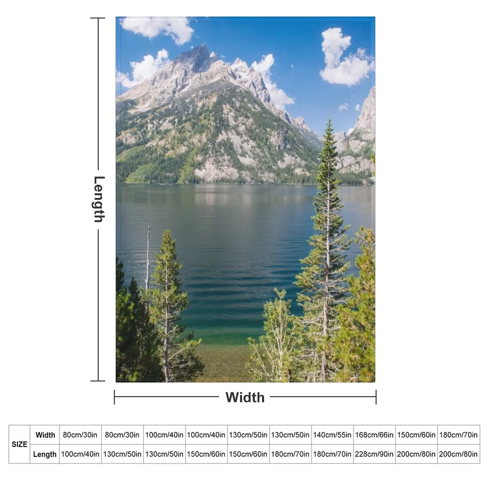 Jenny Lake, Grand Teton National Park Wyoming Throw Blanket couch cozy soft plush fuzzy picnic outdoor blanket