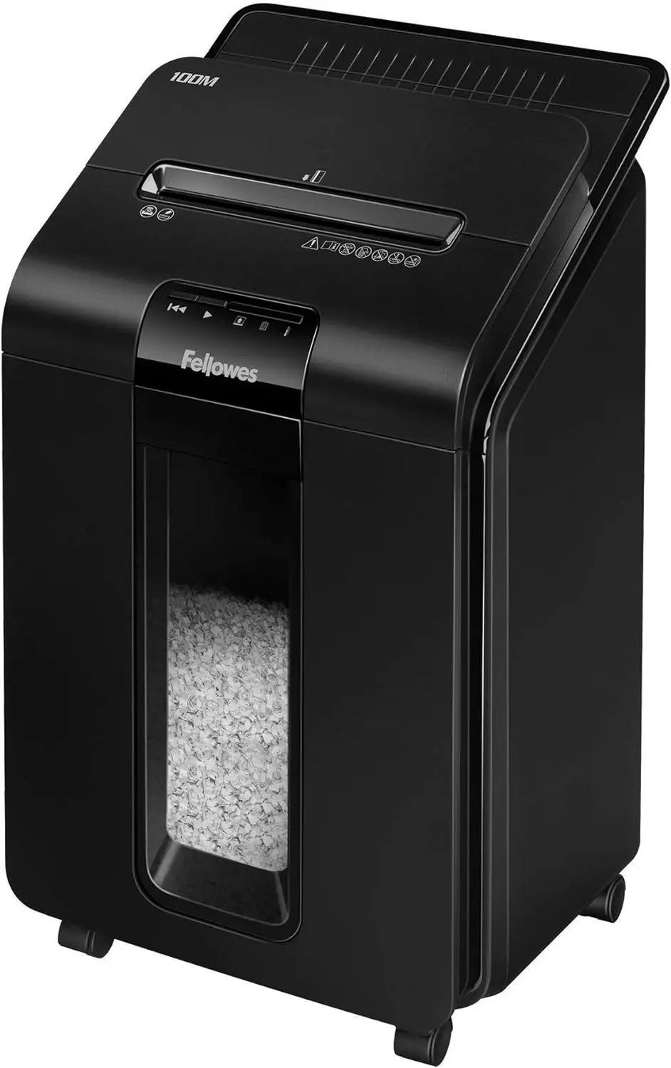 Fellowes AutoMax Micro-Cut 100M Commercial Office Auto Feed 2-in-1 Paper Shredder with 100-Sheet Capacity