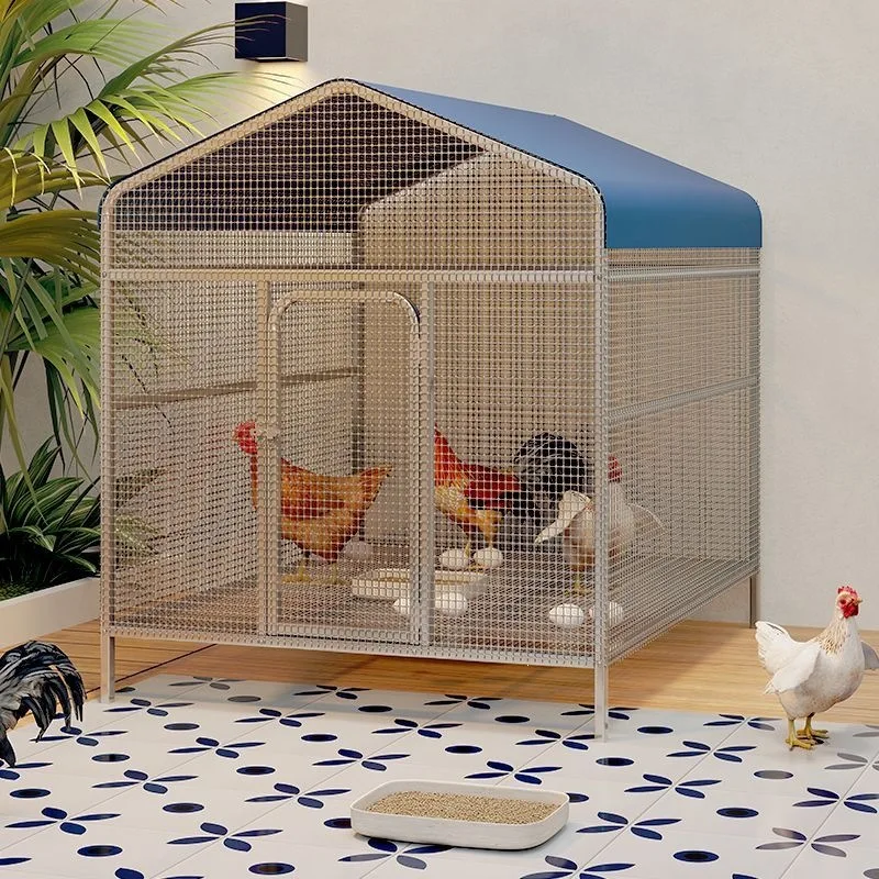 Chicken cage household outdoor king size runway chicken cage ground protection weasel dense net rainproof rural breeding cage