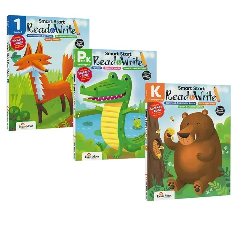 

Evanmoor Smart Start Read & Write English Original 3 Volumes of Smart Children'S Enlightenment Series
