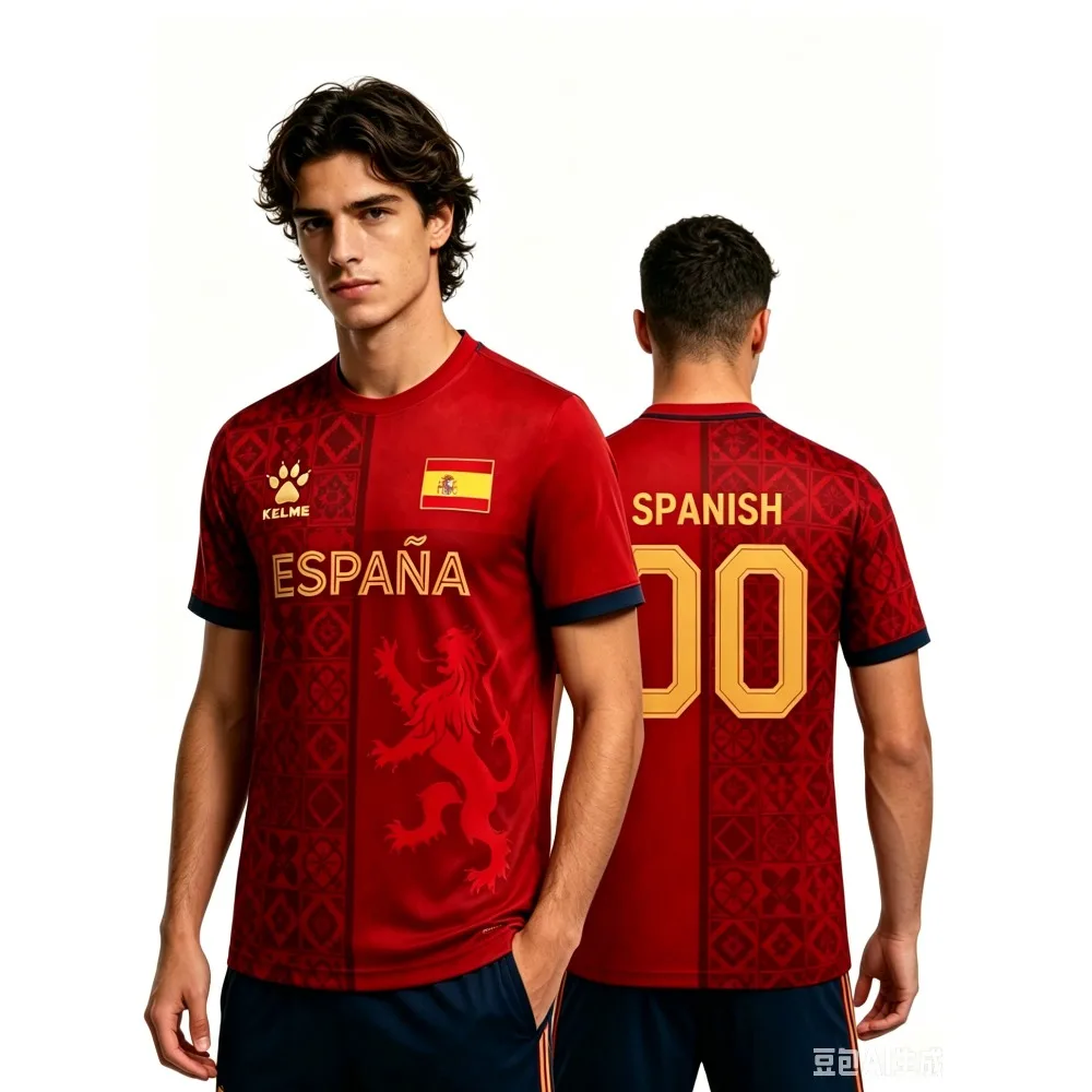 Camisa de Futebol KELME Espanha 2026, Camisa de Futebol Juvenil Masculina, Camisa de Futebol Espanha para Adultos, Presente para o Dia de Jogo, Top de Vendas