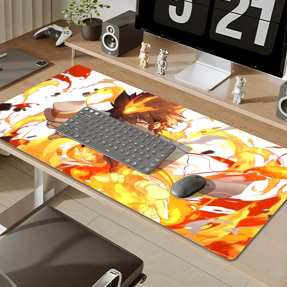 Katekyo Hitman Reborn Computer Mouse Pad Gamer Rubber Mat Diy Deskpad Setup Gamer Accessories Non-slip Table Pads Pc Gaming Mice