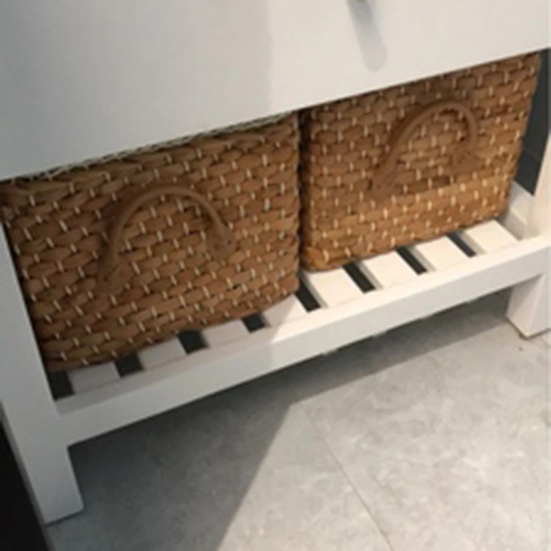 

Корзина для хранения ручной работы AC23 в японском садовом стиле, креативный органайзер для мелочей и канцелярии, плетеная из кукурузной шелухи