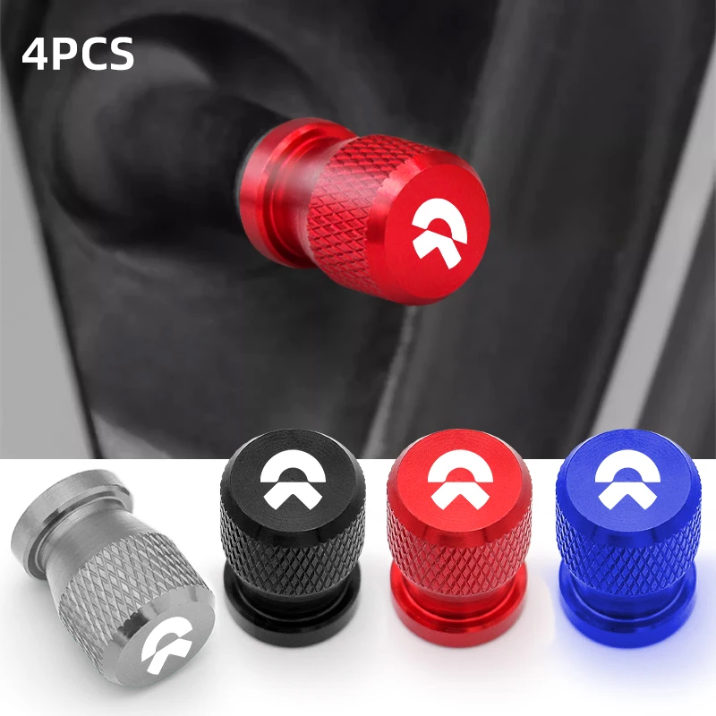 Car Wheel Tire Valve Caps, Tyre Stem Covers, Waterproof, For NIO EC6 ES6 ES7 ES8 ET7 ET5 ET9 2023 2024, 4Pcs Car Accessories