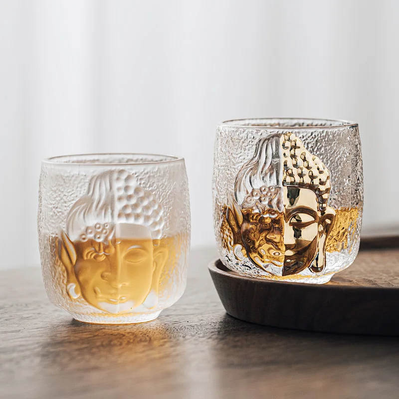 Demon Buddha Whiskey Shot Glass Thailand Exotic Zen Glassware Drink Tumbler Buddhist Water Kung Fu Teacup Sake Vodka Whisky Cup