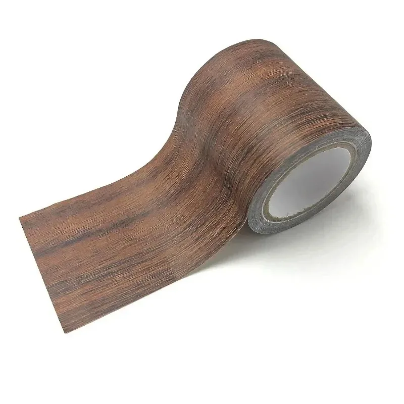 Waterproof Wood Effect Tape 5.7cm*4.57m Self Adhesive Floor Repair Tape Realistic Wood Duct Tape for Laminate Floor Dark Brown