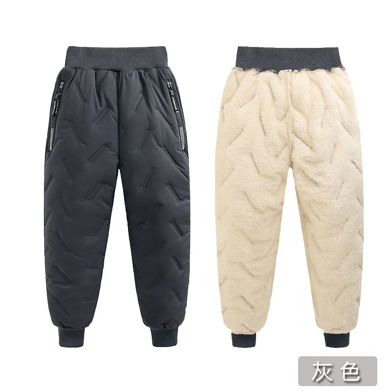 Winter Boys Warm Down Pants -30℃ Children High Quality Thicken Trousers Teens Boy Girl Trousers Kids Ski Down Padded Pants