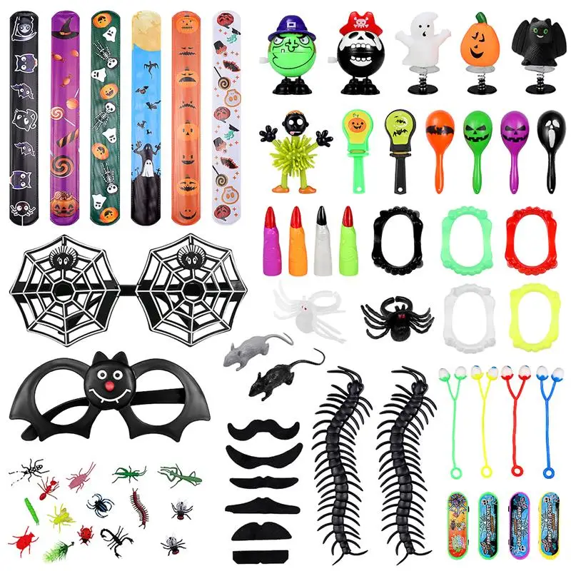 

70pcs Halloween Toys Set Party Favors Treasure Box Toy Assortment School Rewards Prizes Kids Children Playset