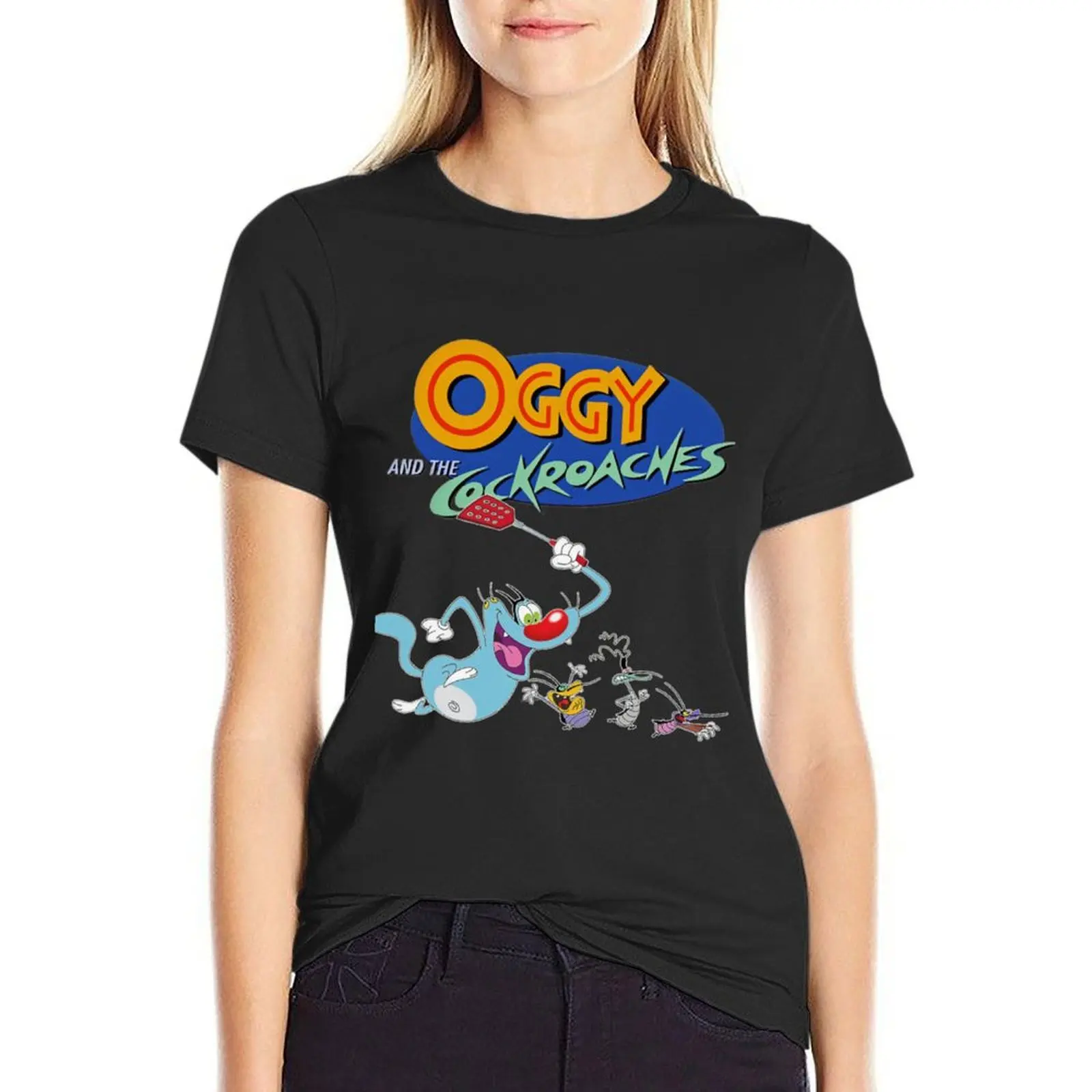 

Oggy And The Cockroaches (72) T-Shirt Blouse Female clothing hippie clothes western t-shirt dress for Women
