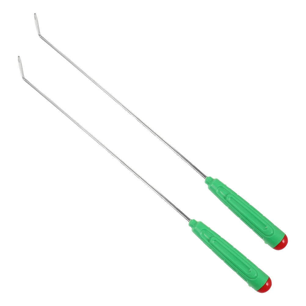 2 قطعة شواء الموقد بوكر أدوات الحديد للتخييم في الهواء الطلق الثقيلة البلاستيك الملحقات حفرة المعسكر المطبخ القمامة