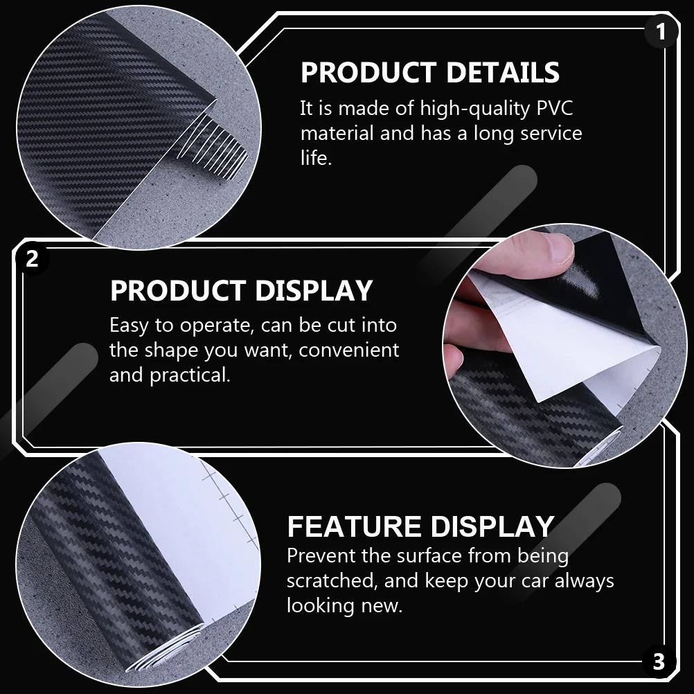 

1 Sheet 4d Carbon Fiber Self Adhesive Vinyl Film Car Wrap Scratch Resistant Protective Decal for Car Motorcycle Laptop