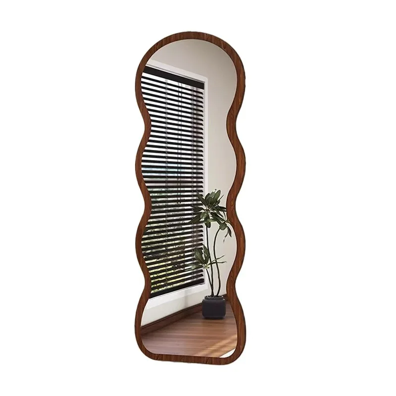 Full-length wavy frame velvet decorative mirror decorative wall view 4