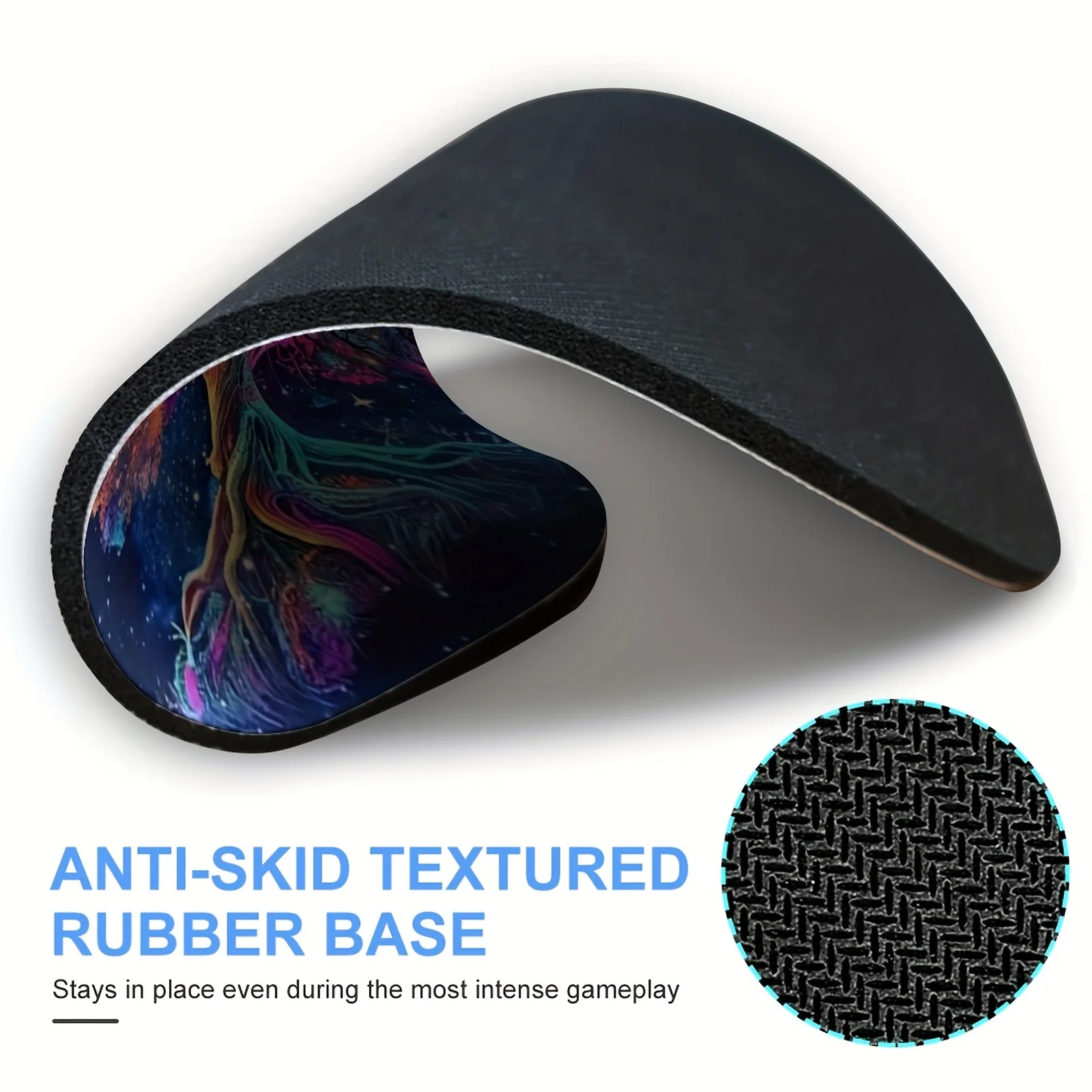 لوحة ماوس مستديرة على شكل شجرة كونية نابضة بالحياة للنساء والفتيات أجهزة كمبيوتر مكتبية مطاطية غير قابلة للانزلاق لأجهزة الكمبيوتر المحمولة وسادات ماوس للمكتب