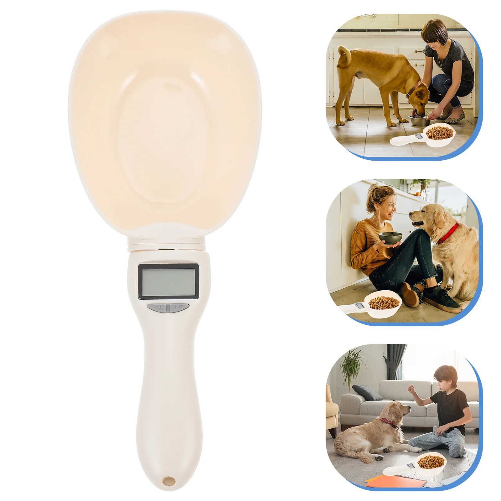 

Electronic Digital Spoon Scale Mini Measuring Spoon for Household Kitchen Pet Food Electronic Scale 250ml White