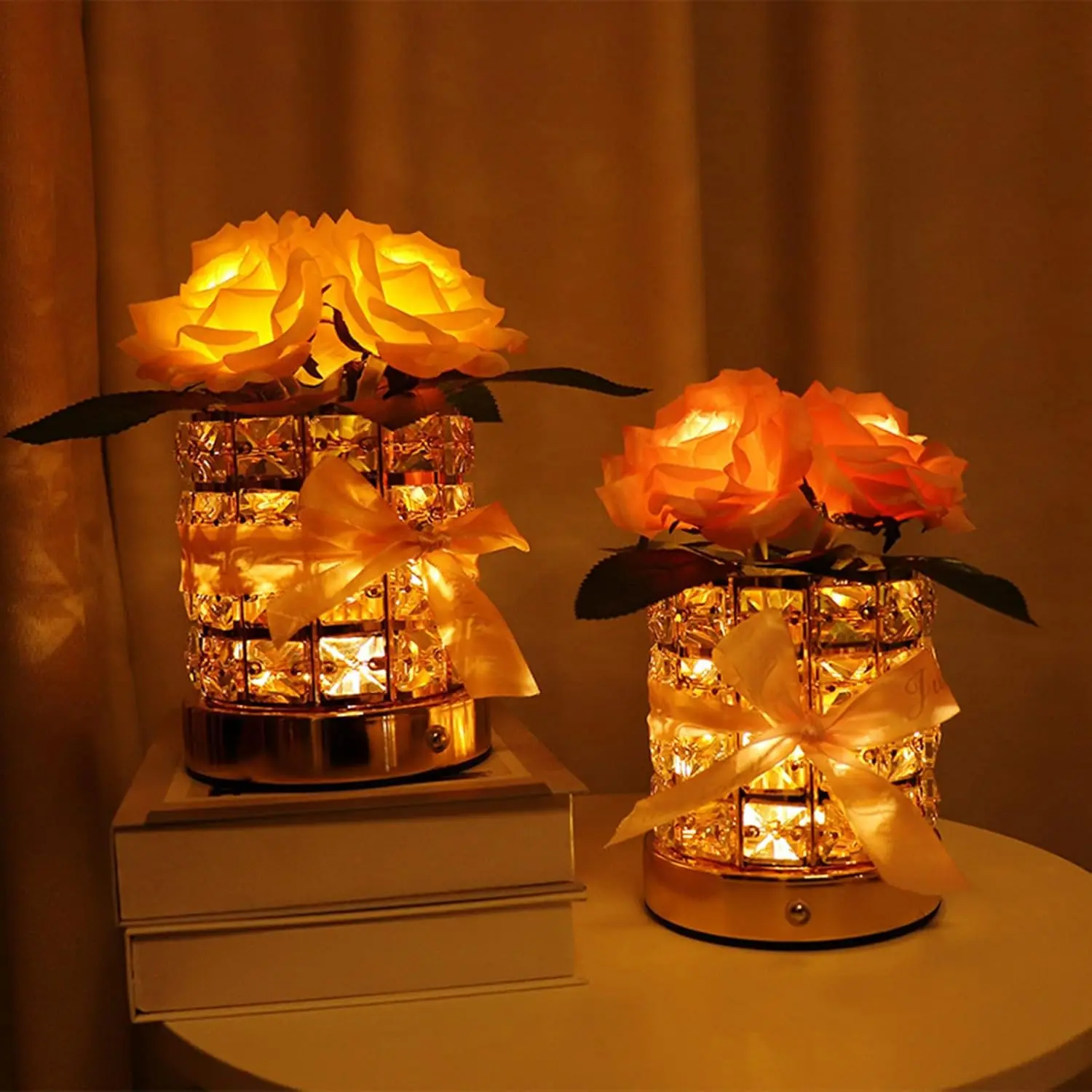 Regalo di San Valentino per la fidanzata Rosa eterna Luce a LED Fiore di cristallo Luce notturna Festa della mamma Bomboniere Regalo da damigella d'onore