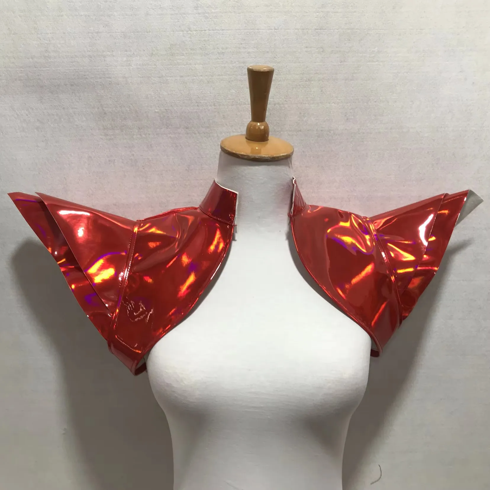 Carnival Drag Queen Costume Bar Show Performance Stage Accessories Flying Shoulder Leather Vest Women Gogo Dancer Festival Party