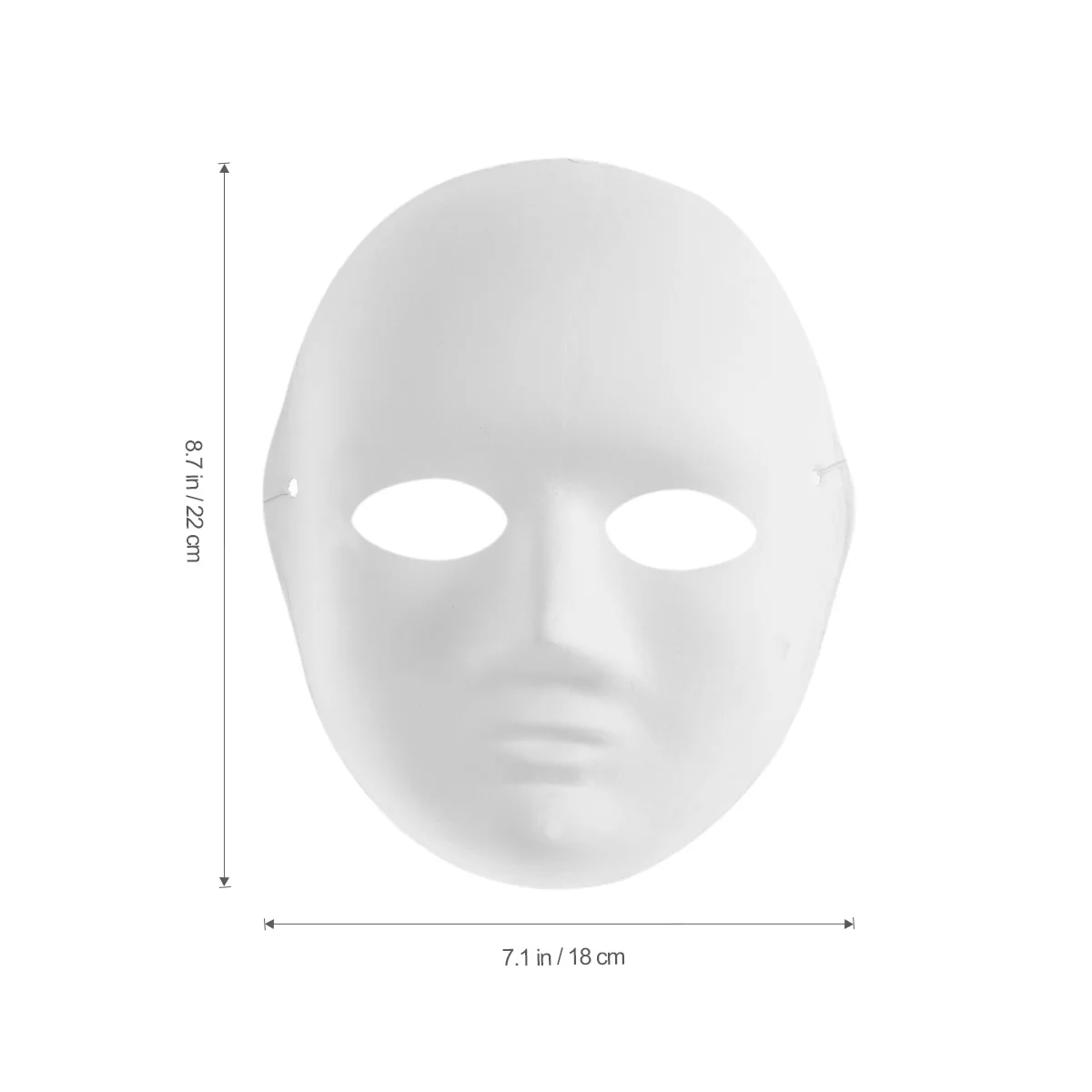 

Blank Hand Drawn Mask White Halloween Costume Adults The Painting Lady Portrayal DIY