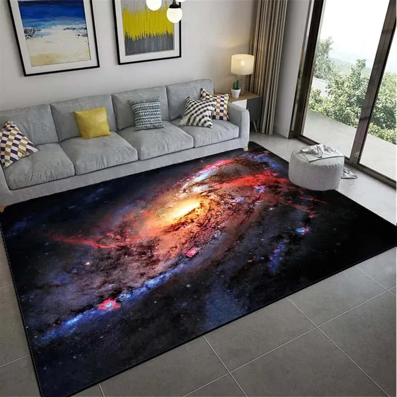 Colorful Galaxy Starry Sky Rug Fantastic Universe Space Star Carpet Home Living Room Kids Bedroom Floor Mat Bathroom Door Mat