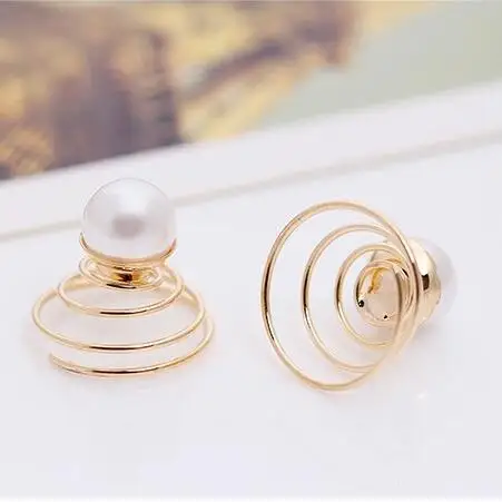 Horquilla de perlas de imitación para girar el tornillo, plato pequeño, accesorios para el cabello, joyería de boda delicada y encantadora, accesorios de moda al por mayor