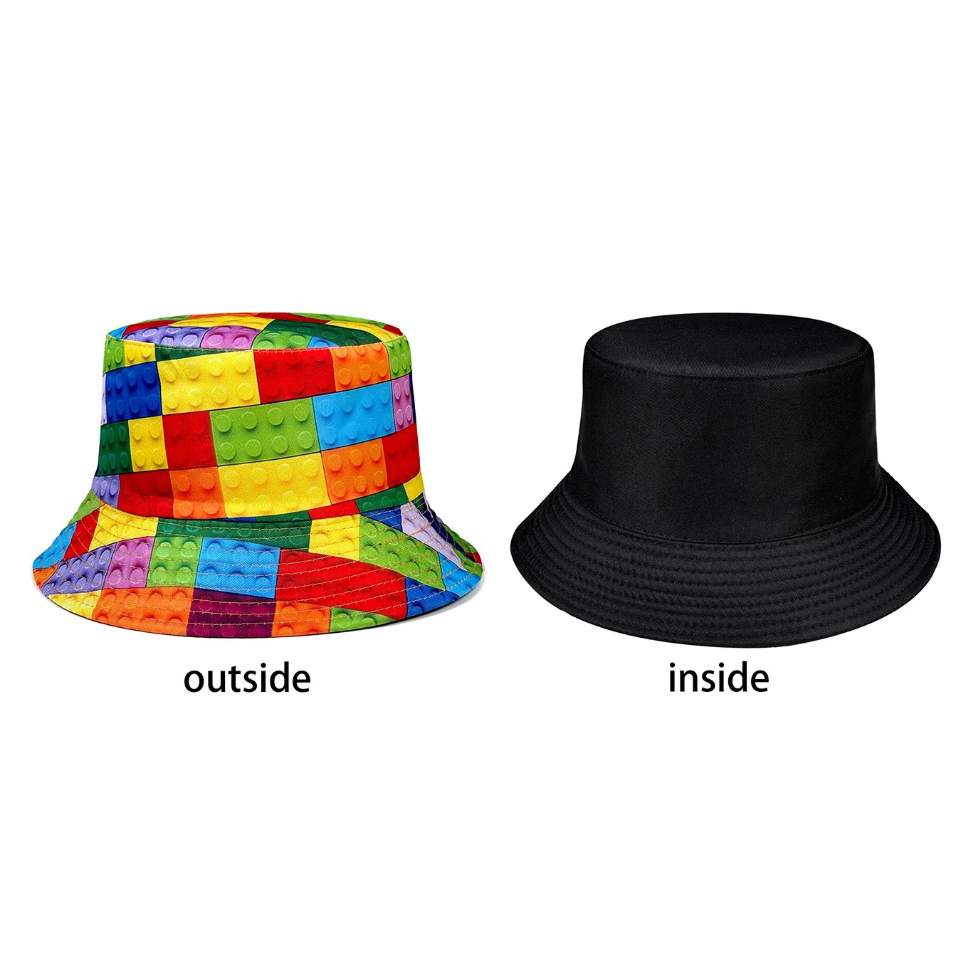 قبعة صياد السمك مخصصة للبناء، قبعة شمس قابلة للعكس، قبعة دلو أنيقة قابلة للطي، قبعة دلو لجميع المواسم، مناسبة للأنشطة الخارجية والإكسسوارات غير الرسمية #3