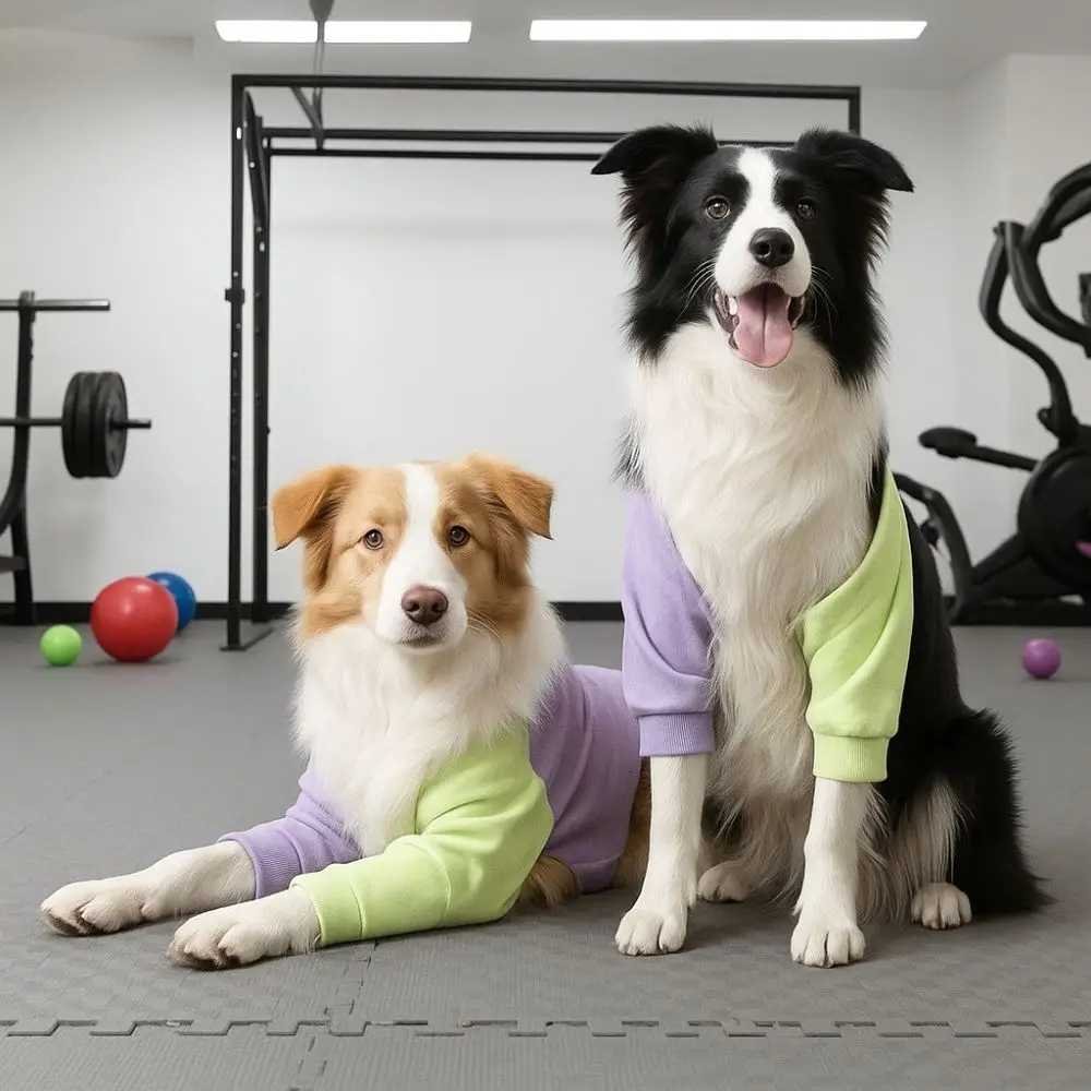 Fashion Warmth Dog Knee Brace Soft Adjustable Pet Front Leg Support Anti-Lick Breathable Dog Knee Pads Joint Protection