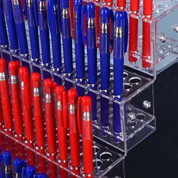 Acrylic Cosmetic Brushes Storage Organizer Rack Pen Storage 48 Holes Paint Brush Holder for Colored Pencils Paint Brushes