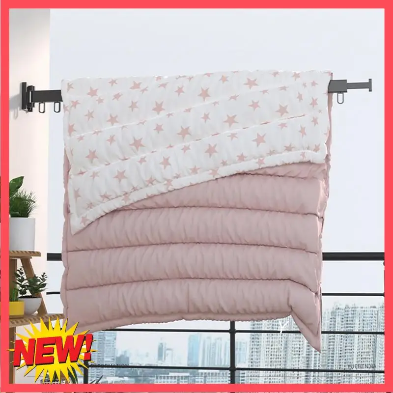 

B17C Household Punching-Free Clothes Rack Outdoor Simple Clothes Drying Rod Folding Clothes Drying Artifact