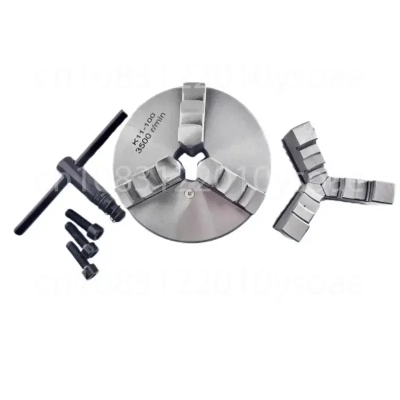 4'' Lathe Chuck 100mm K11-100 Three Jaw Self-Centering Chuck Scroll Chuck Mini Torno