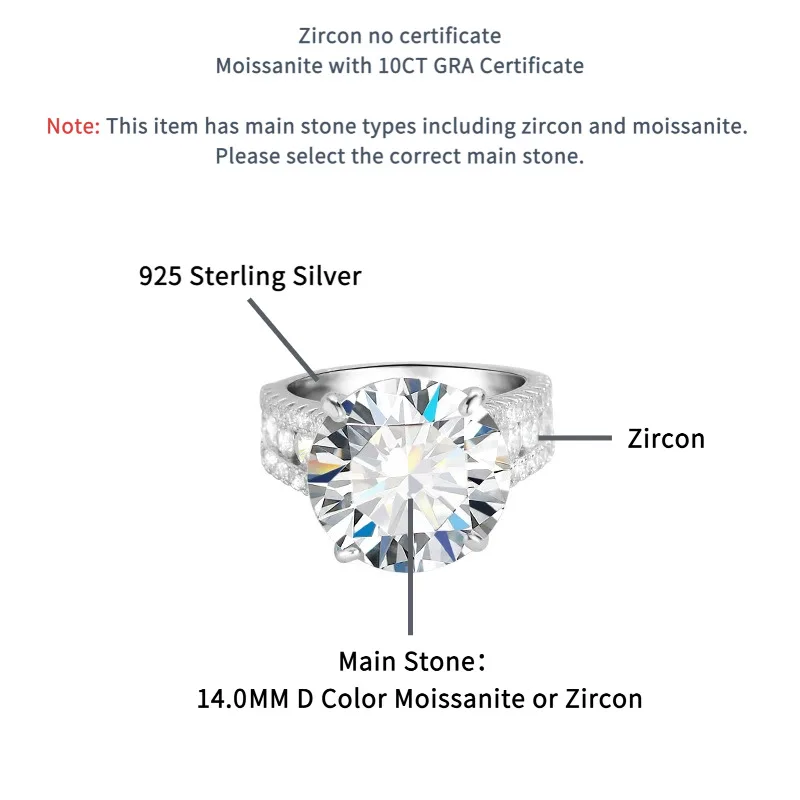 JH 10CT 925 خاتم مويسانيتي فضي للنساء والرجال D VVS1 مجوهرات راقية الزركون مويسانيتي خاتم زفاف فاخر Bowknot #5