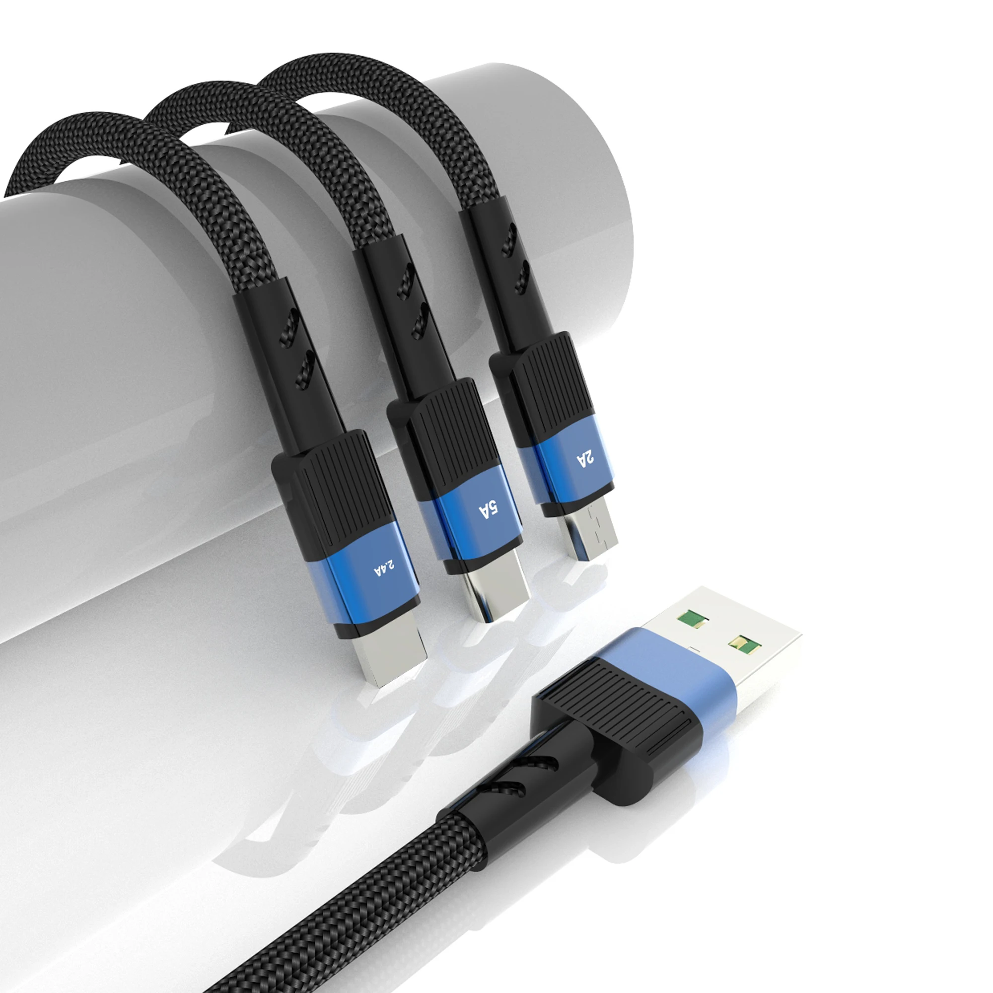 كابل شحن 3 في 1 لـ iphone ، وhaواوي ، وmro usb ، وtype c ، و 1m ، ومنفذ متعدد ، ومنفذ متعدد #6