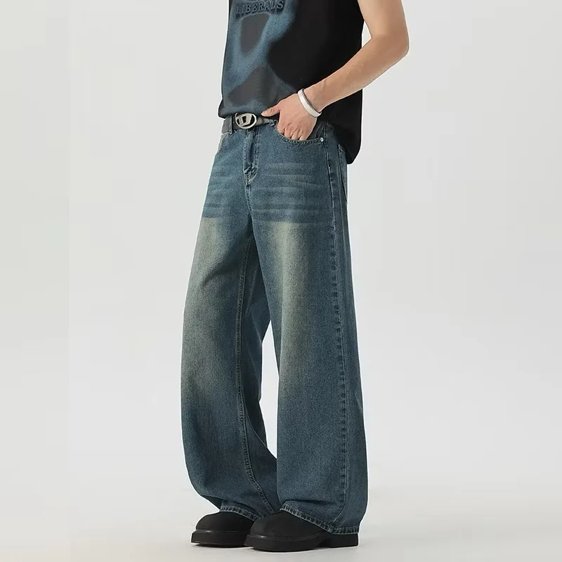 

Мужские брюки Мужские брюки Y2K Одежда Мужские мешковатые джинсы Модная весенняя одежда Брюки Осень Новая повседневная одежда Подростковые джинсы