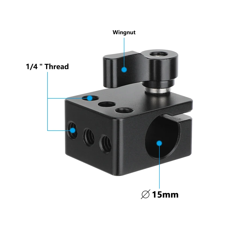 CAMVATE Single15mm Rod Clamp with 1/4