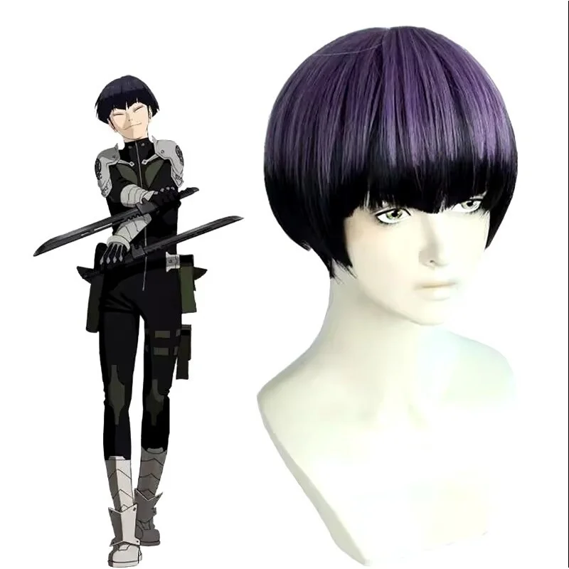 Anime Soshiro Hoshina Wig Kaiju No. 8 Cosplay Purple Wigs