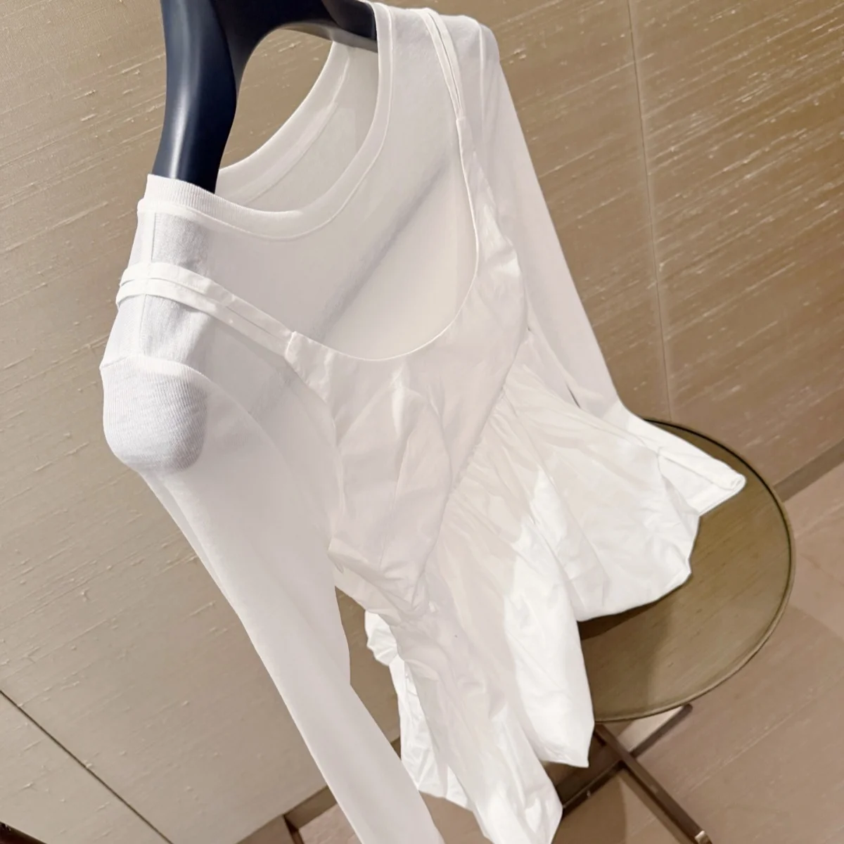 2026 high-quality women's Korean fake two-piece camisole doll shirt--hb805
