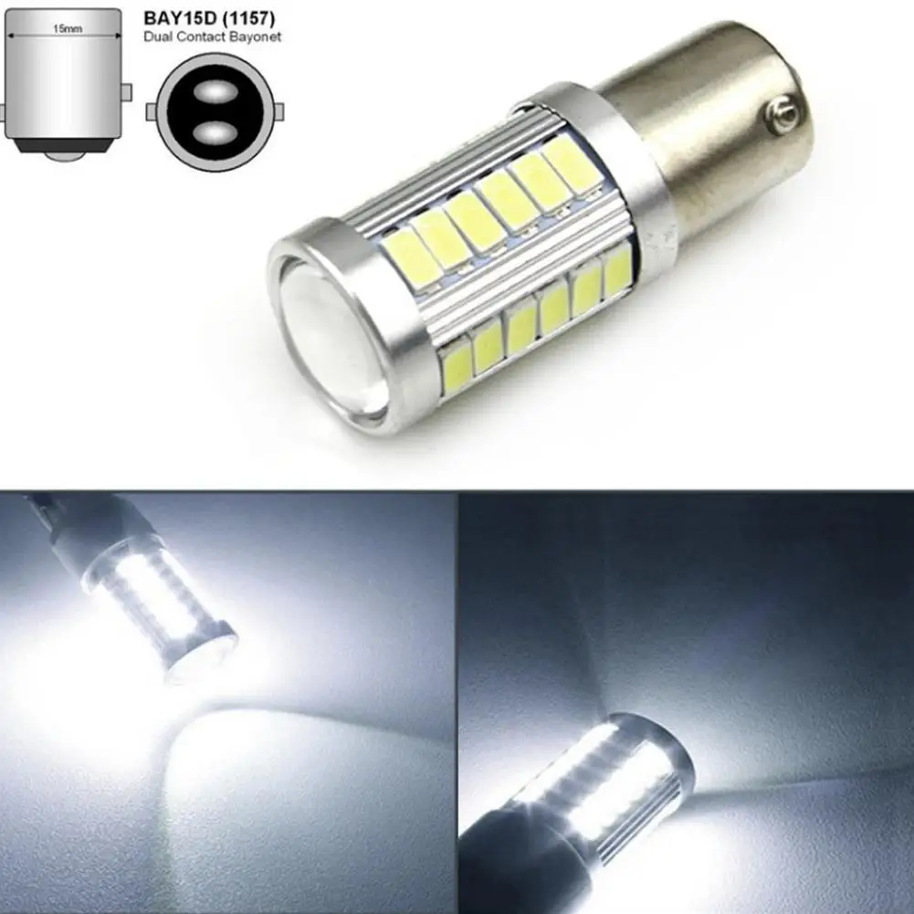 

1Pcs LED 33SMD Car Tail Bulb Brake Lights Auto Reverse Lamp Daytime Running Light Bulbs 1156 1157 5730 5630 7443 3157 1156