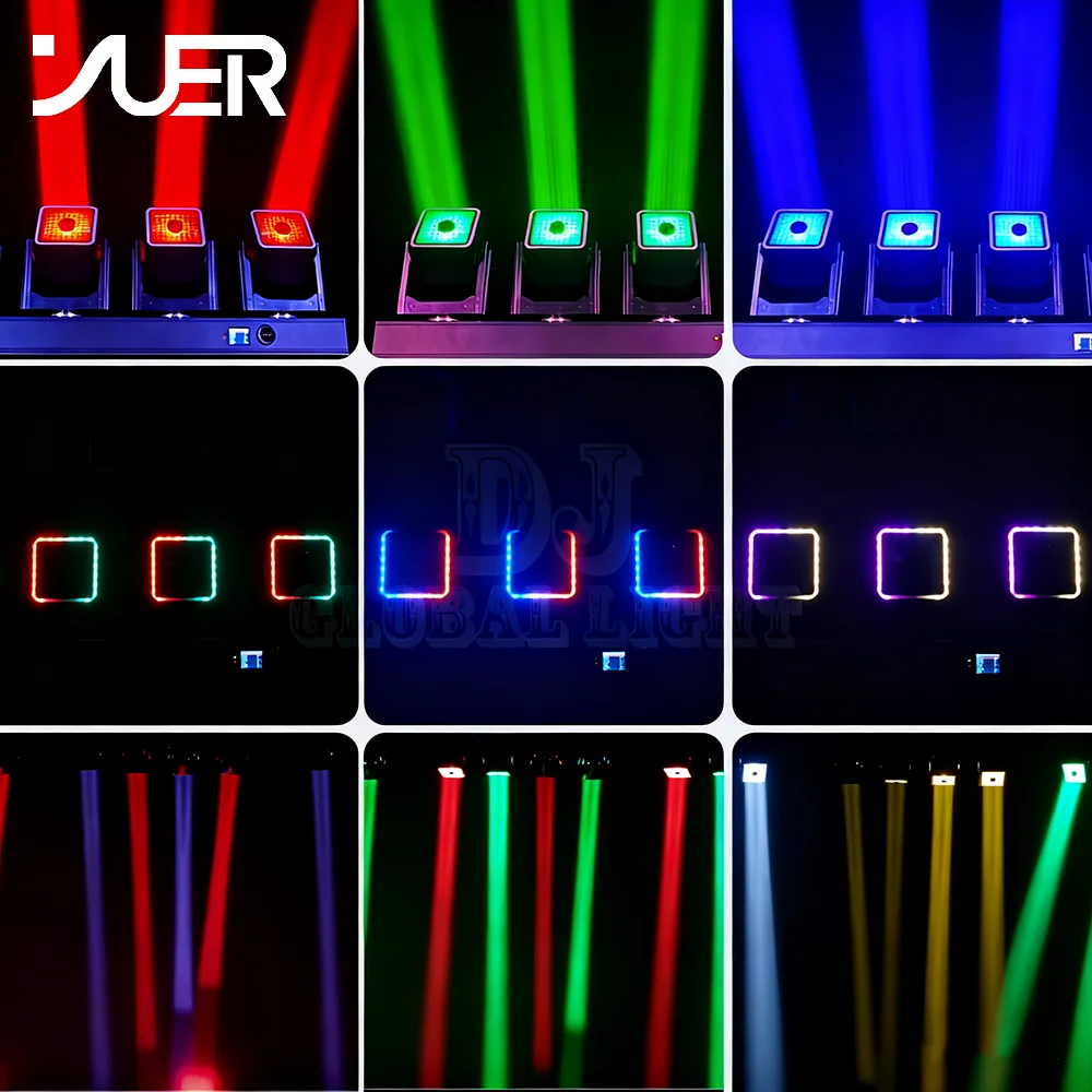 

4X80W светодиодный RGBW бесконечное вращение с индивидуальным управлением, поворотный луч, движущийся головной светильник с кольцевой стиркой DMX512 для DJ Disco Party Club