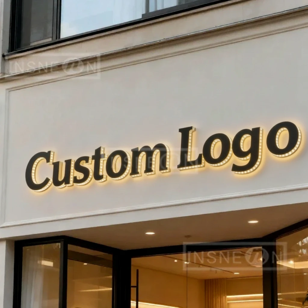 Пользовательские 3D металлические неоновые светодиодные буквы с логотипом - светящаяся наружная настенная реклама для делового бренда, привлекательный коммерческий декор