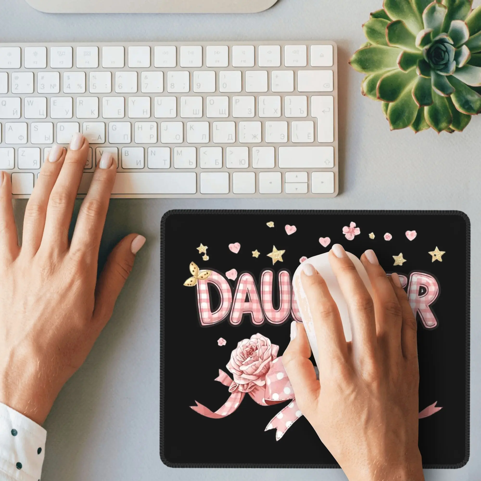 bonito-filha-camisa-com-arco-rosa-floral-coracoes-familia-mouse-pad-teclado-do-computador-mouse-tapete-gamer-pc-portatil-mesa-tapetes-de-mesa