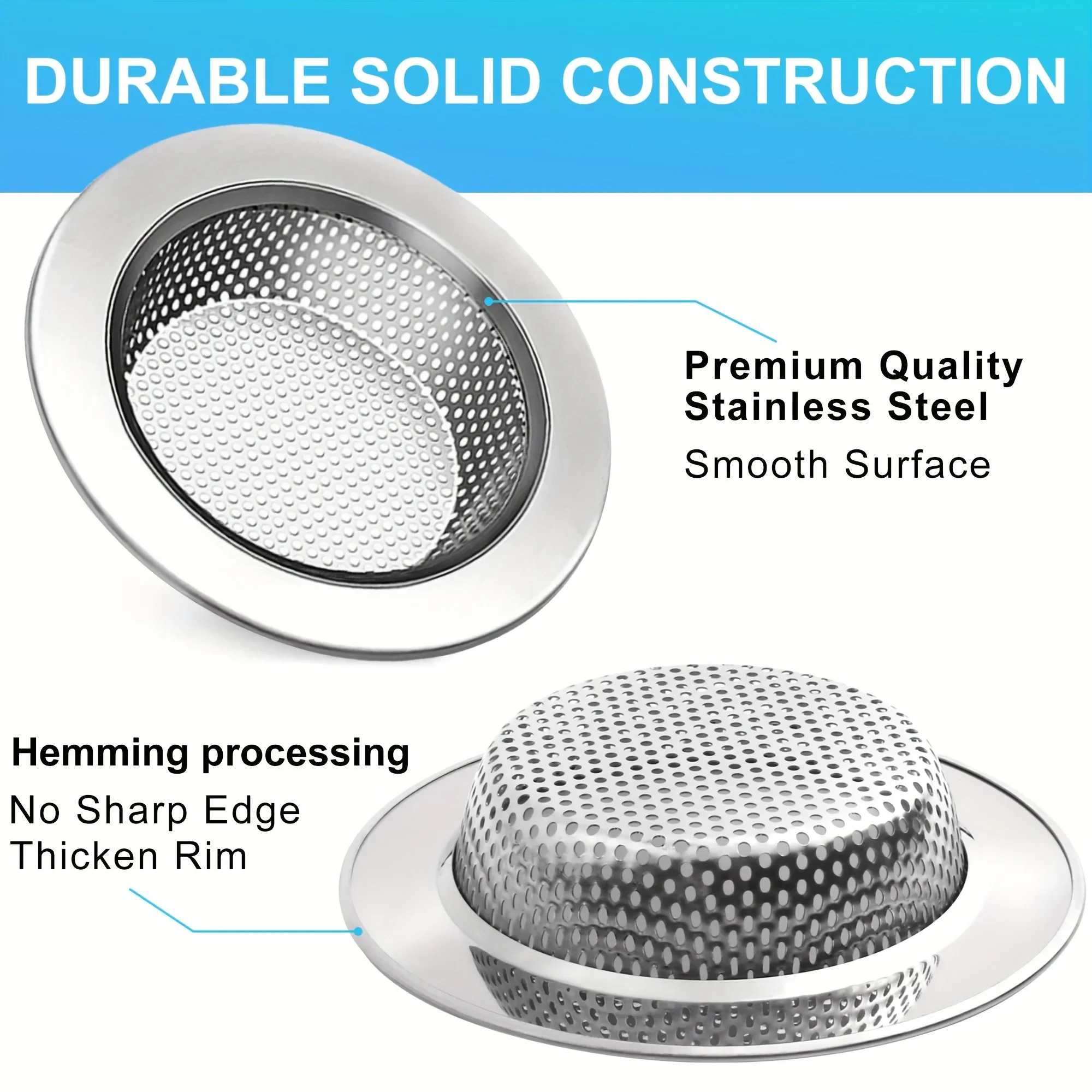 Damaly, Kitchen Sink Funnel, Filter, Stainless Steel Sink Sink Blocking