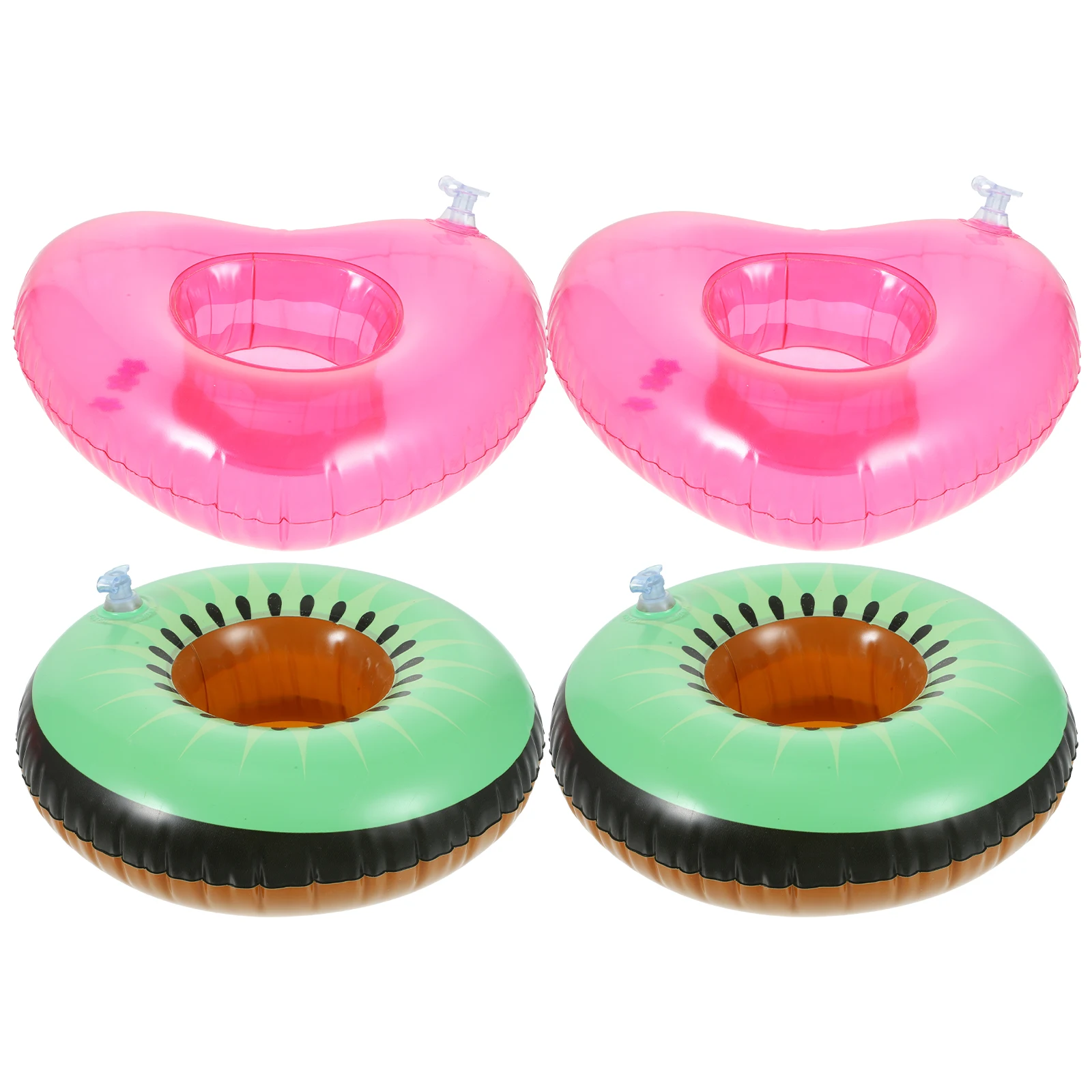 4 Uds. Taza inflable flotadores de bebidas de Pvc para piscina, fiesta en la playa, baño para niños, soportes flotantes para bebidas, suministros para piscina