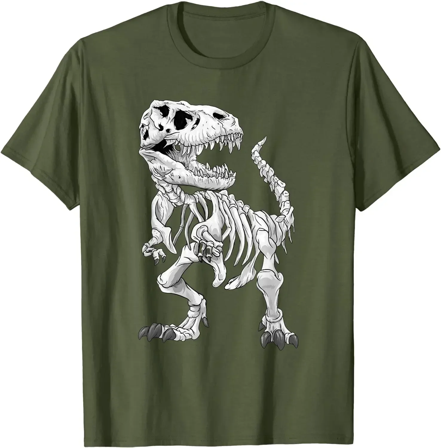 2024 Summer funny cool tees T-Rex Skeleton Dino bones paleontologist Dinosaur T-Shirt streetwear harajuku graphic tops