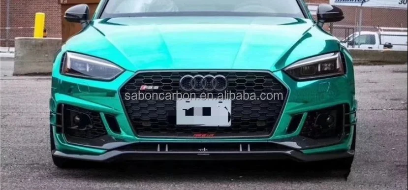 

2020-2022 Front lip Carbon Fiber Front Bumper Lip Spoiler Splitter For Audi RS5 B9.5 Sportback Quattro
